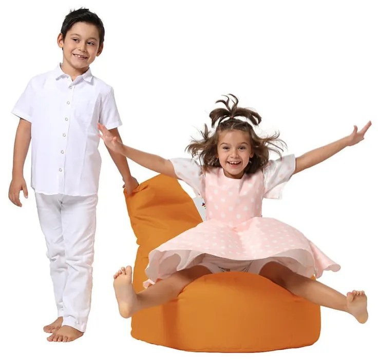 Narancssárga gyerek babzsákfotel Baton – Floriane Garden