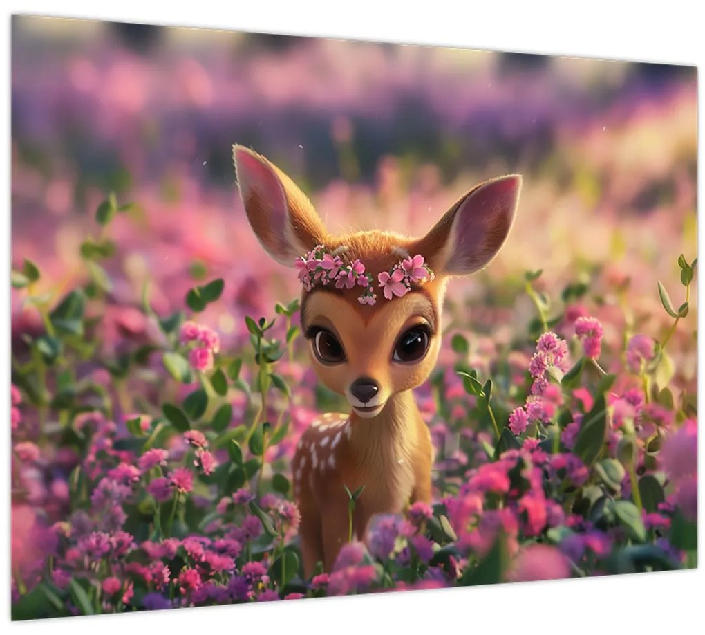 Kép - Aranyos őzike (70x50 cm)