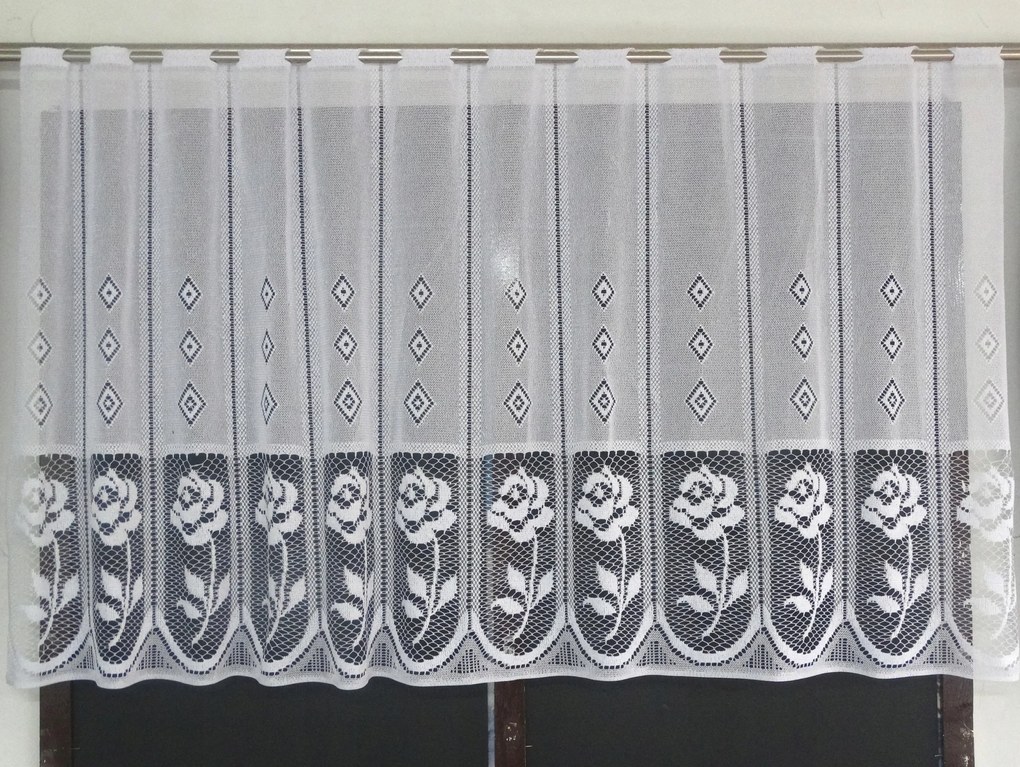 Mg Irigység jacquard vastag Rózsa fehér 90cm