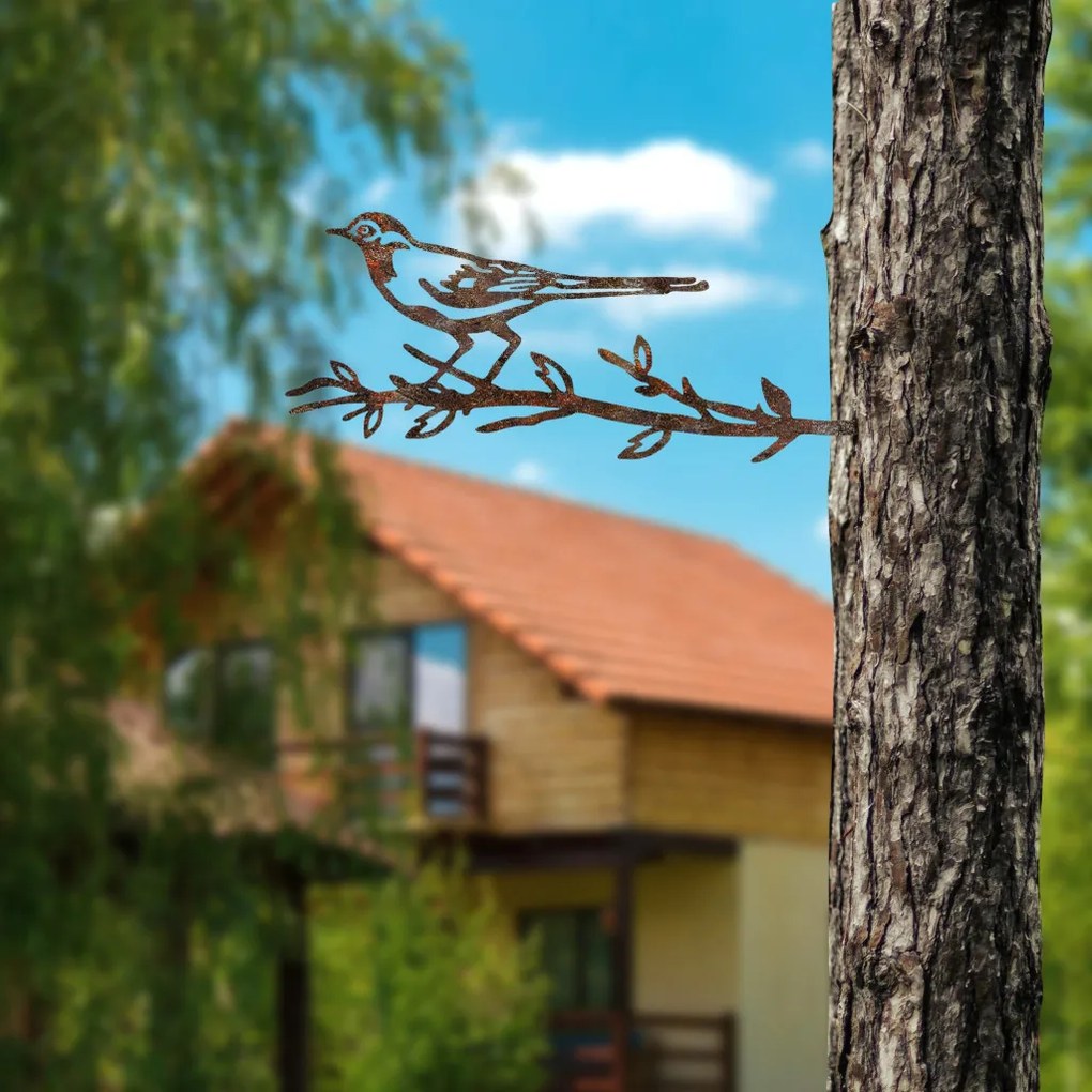 Bird fém kerti dísztárgy, barna, 50×20 cm – TR565TNL1313