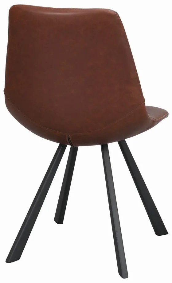Alpha barna étkezőszék fekete lábakkal - Rowico