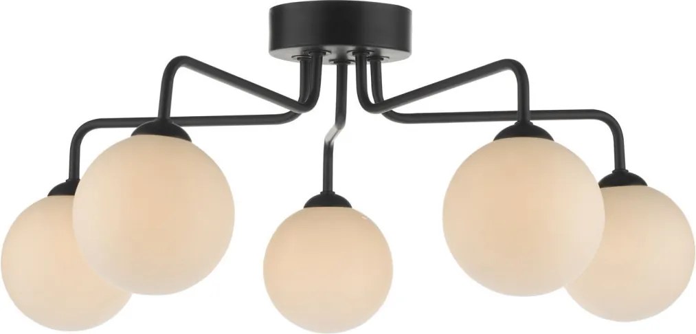 DAR LIGHTING FEY0522-02 FEYA Mennyezeti Csillár Fekete, Opál G9 IP20
