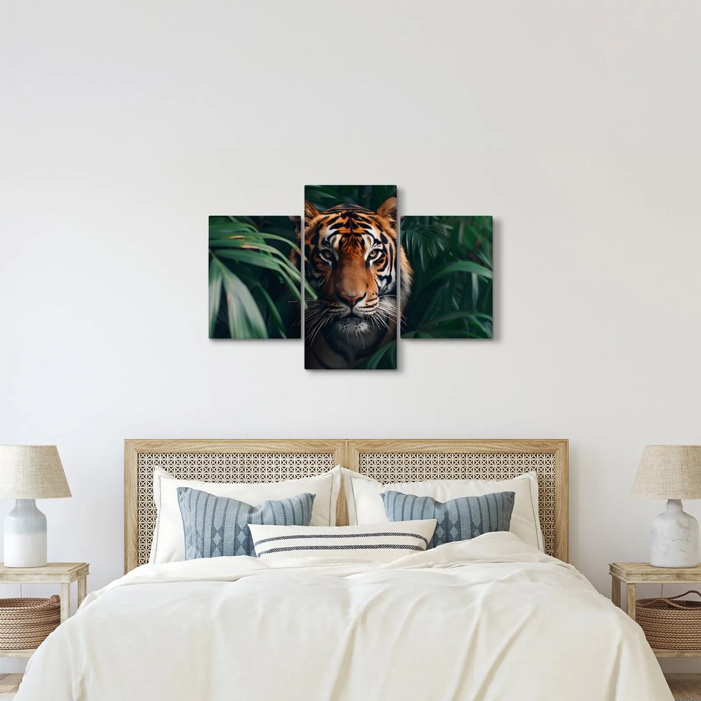 Kép - Egy tigris portréja a dzsungelben (90x60 cm)