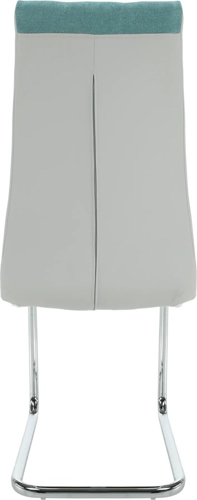 Étkezőszék, mentol/szürke/króm, SALOMA NEW