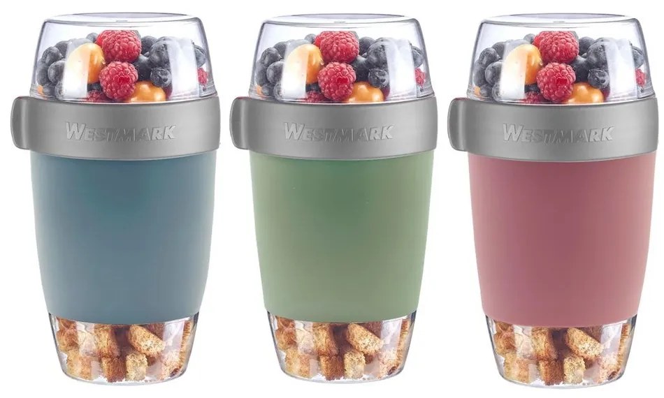 Westmark Háromrészes ételtartó edény, 1150 ml, mentazöld
