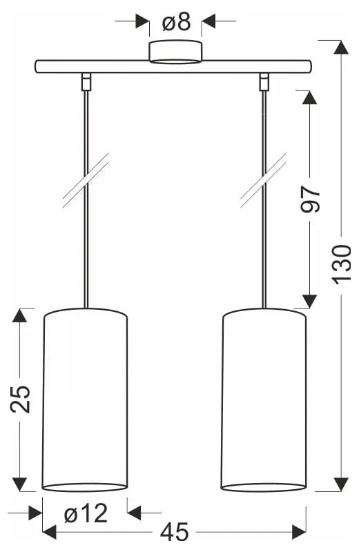 Világosbarna függőlámpa ø 12 cm Ballo – Candellux Lighting