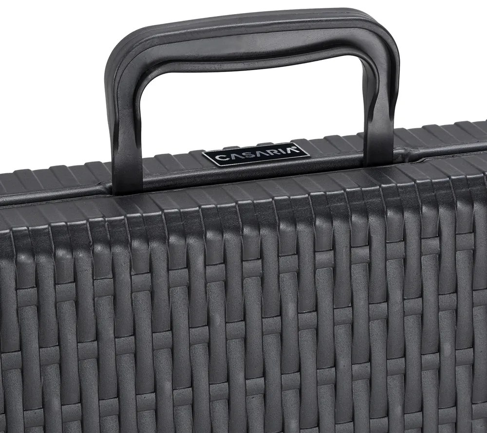 Casaria® Rattan asztal 180x75x73 cm - fekete