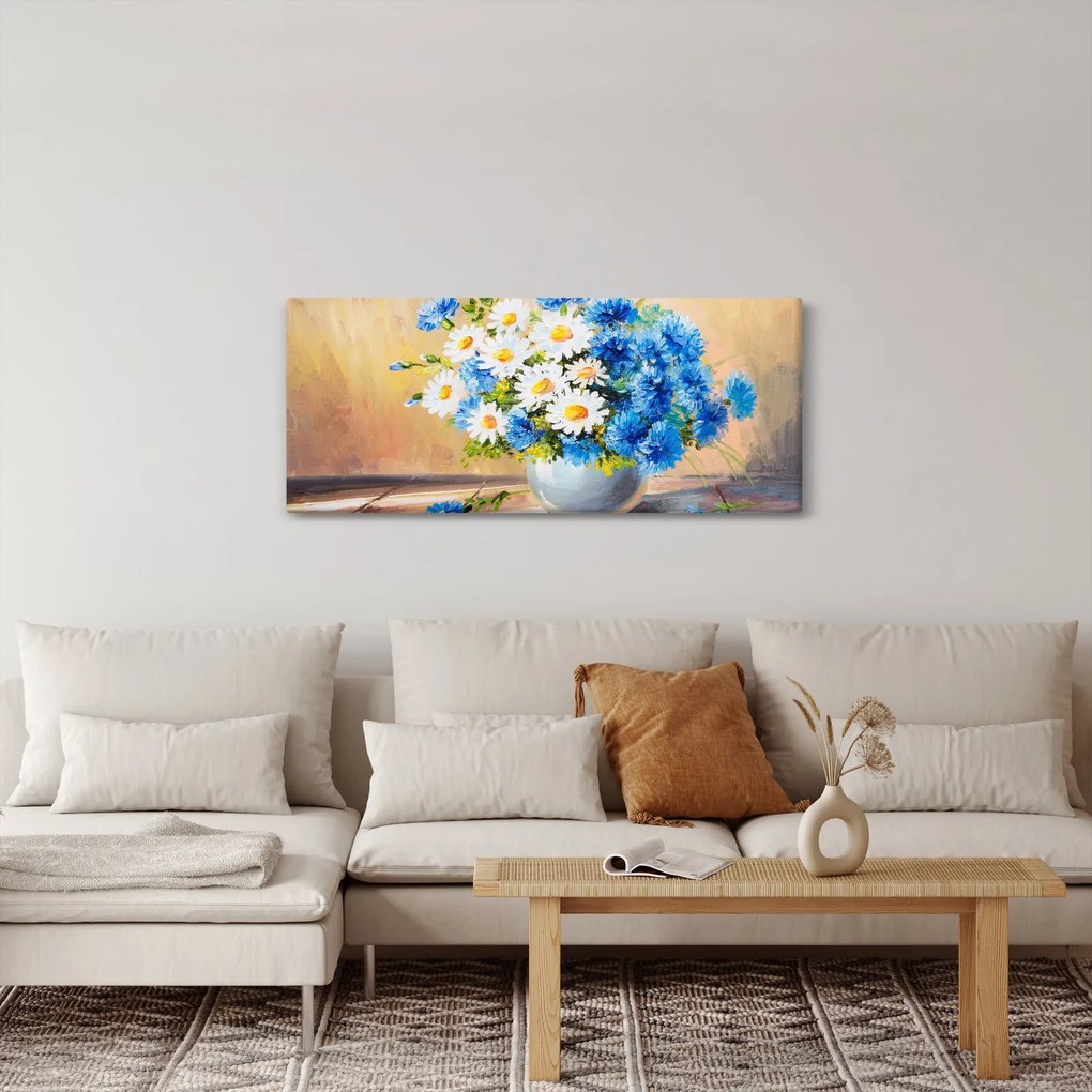 Festett kép egy váza virágról (120x50 cm)