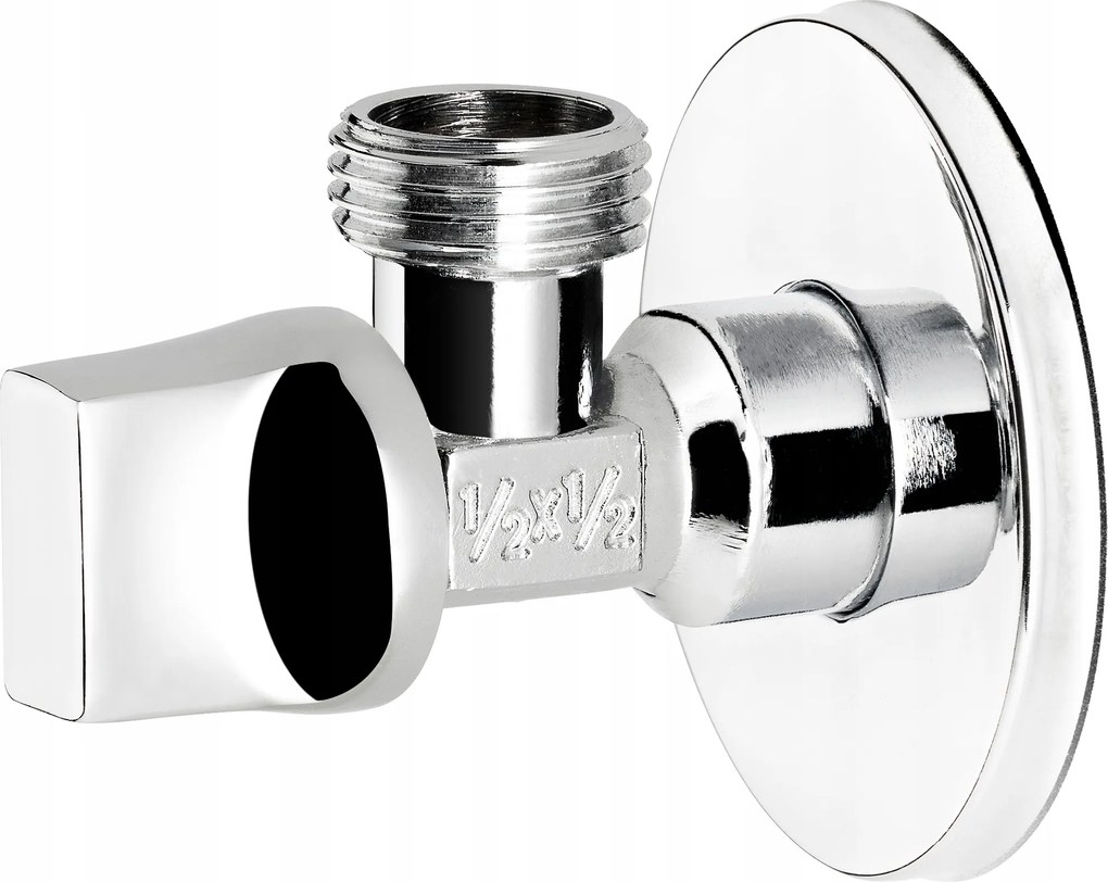 Golyóscsap szögletes 1/2 x 3/8 Vízkőmentes Króm Mosógép Mosogatógép