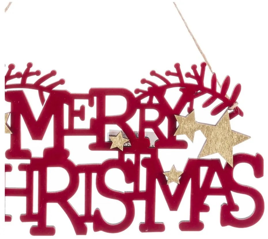 Fa karácsonyi függődísz 22 cm Merry Christmas – Casa Selección