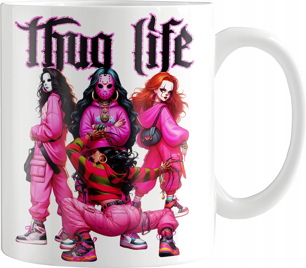 Nyomott Mintás Bögre Halloween Thug Life Őszi Ajándék