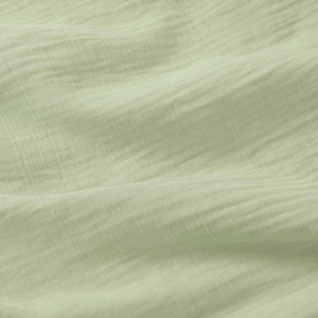 Goldea muszlin ágyneműhuzat – világos zsályaszínű 140 x 200 és 70 x 90 cm