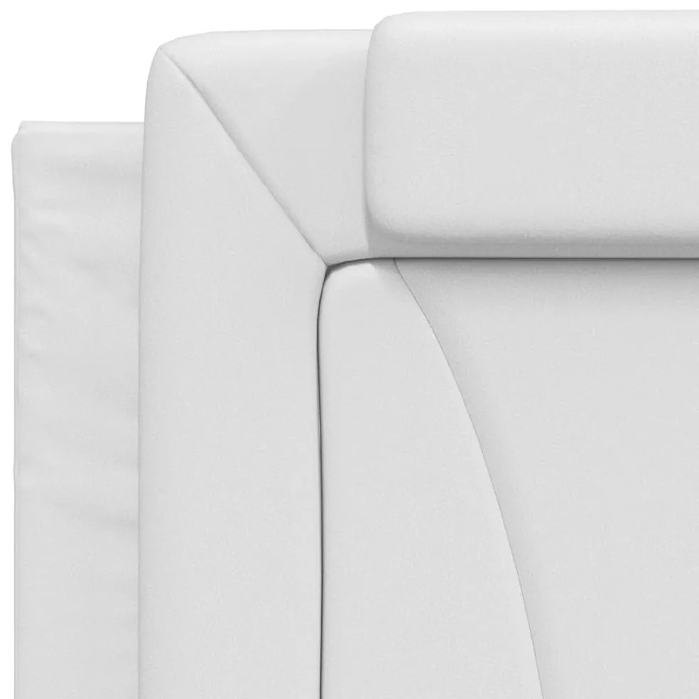 fehér műbőr ágykeret Viana matrac nélkül 180x200 cm