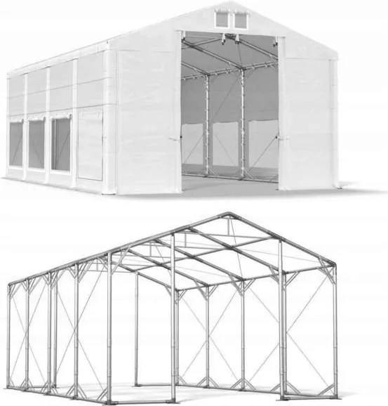 Garázs sátor 4x8m [4m] Négyévszakos Das 560 Pp