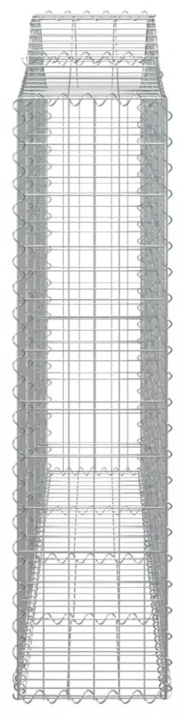 7 db íves horganyzott vas gabion kosár 200x30x120/140 cm