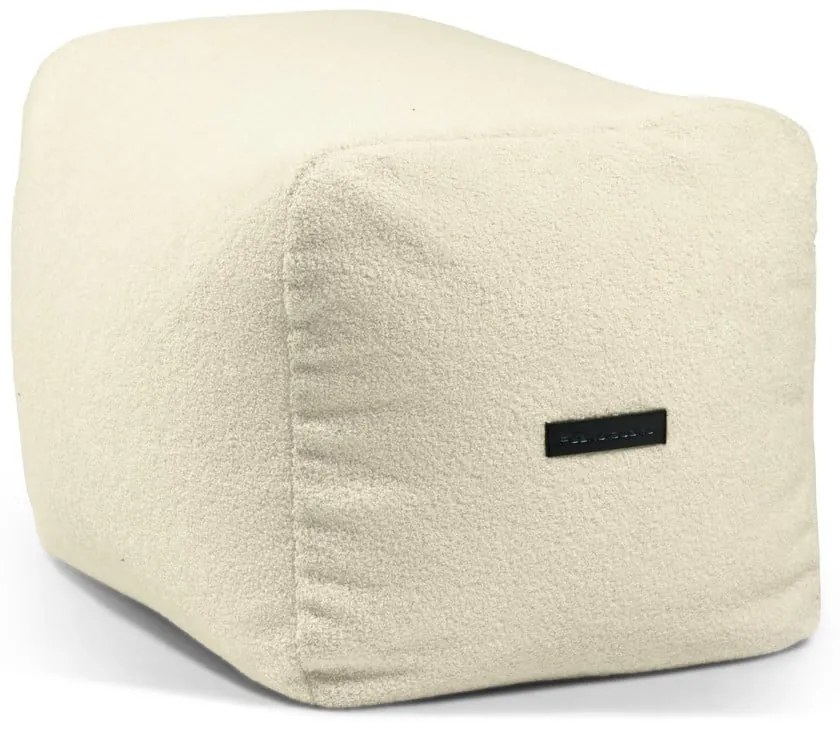 Krémszínű buklé babzsákfotel Plus 70 Lounge – SLOWDOWN