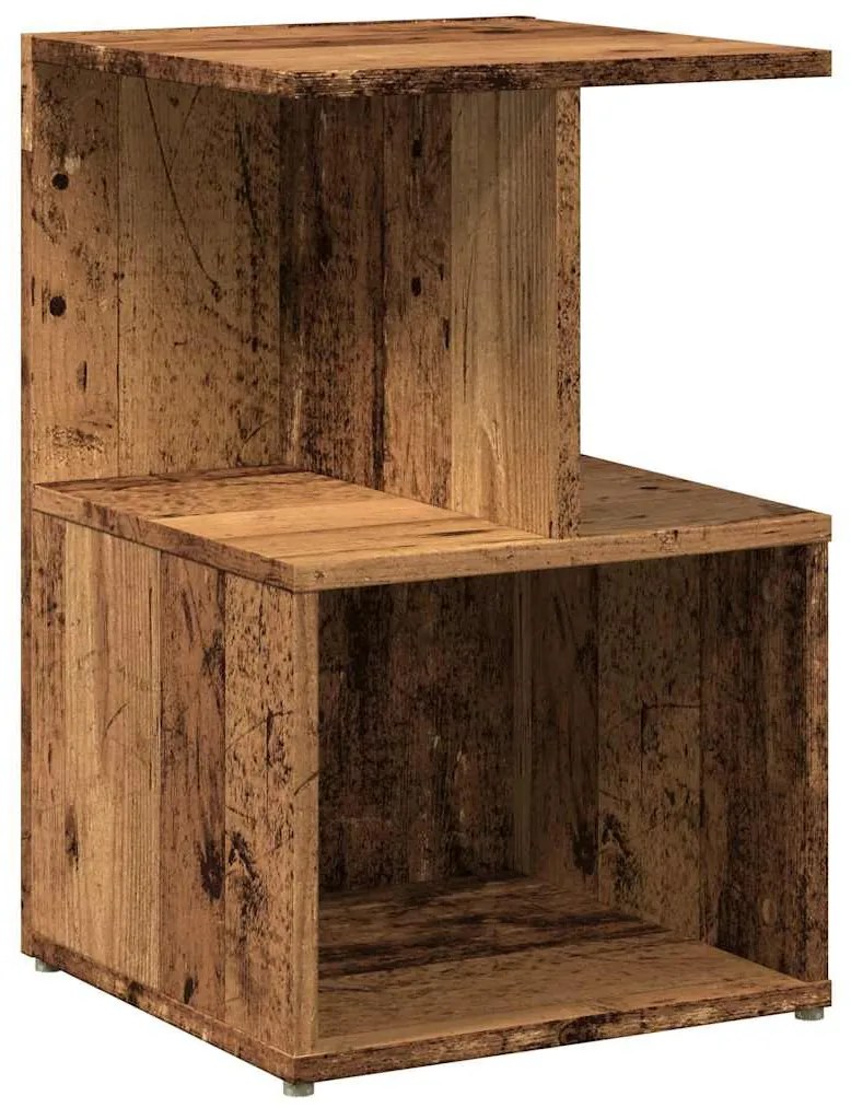 Éjjeliszekrények 2 db Régi fa 35x35x55 cm Gépesített fa