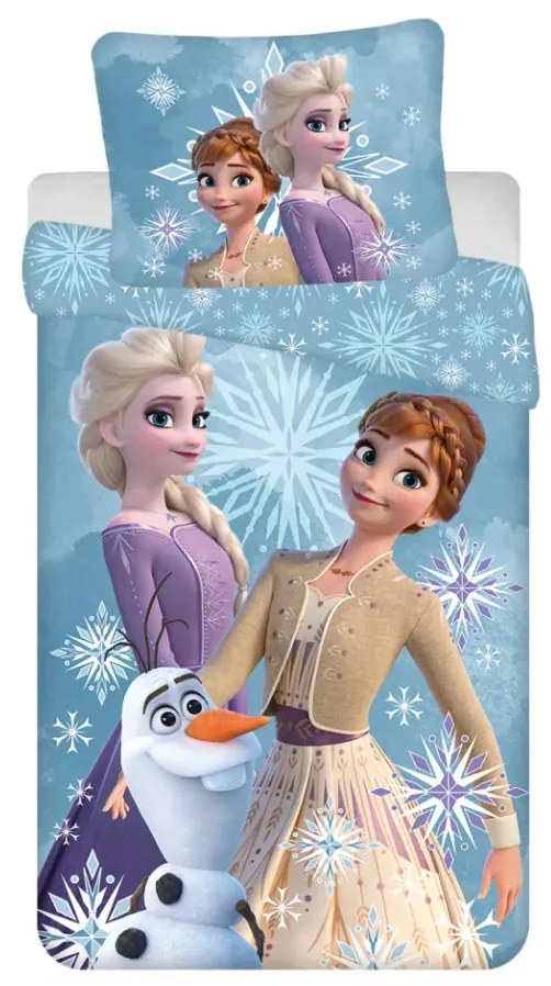 Disney Jégvarázs Olaf and the Sisters ágyneműhuzat 140×200cm, 70×90 cm