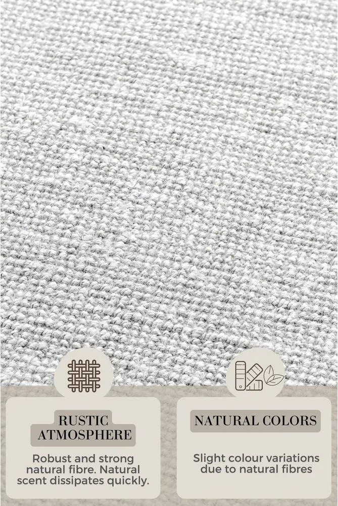Világosszürke kétoldalas-kézi szövésű juta szőnyeg 120x170 cm Bouclé Jaipur – Hanse Home
