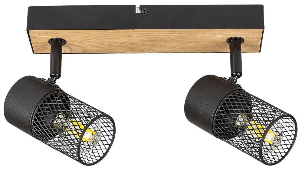 Rabalux 71152 - Spotlámpa METTA 2xE14/40W/230V tölgy