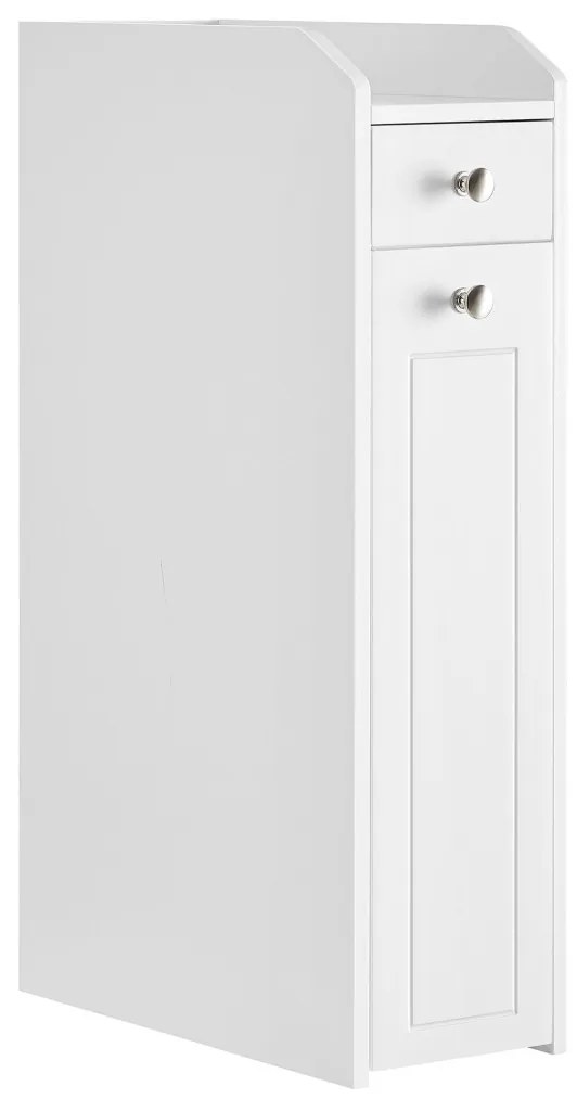 Keskeny fürdőszoba szekrény, fehér, 18x40x70cm