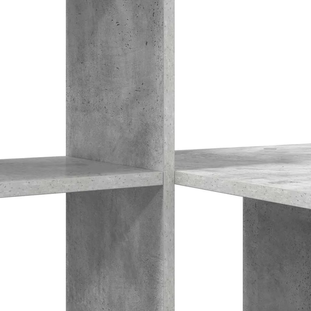 Asztal polcokkal Beton szürke 131.5 x 50 x 106.5 cm Faanyag