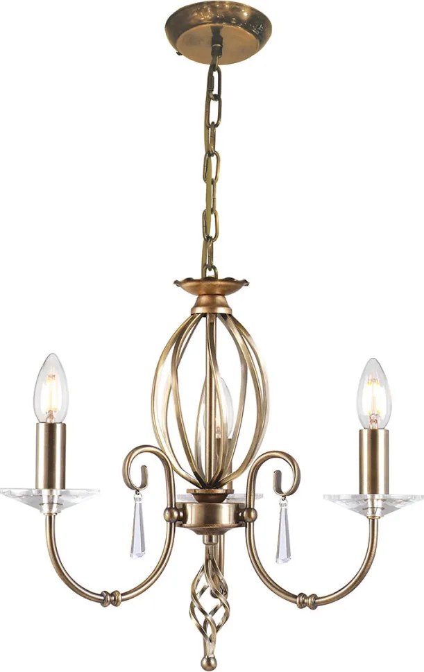 Elstead Lighting AEGEAN AG3-AGED-BRASS Csillár 3x60W/E14