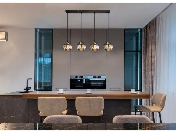 Globo 54359-4H - Csillár zsinóron LOIS 4xE14/40W/230V