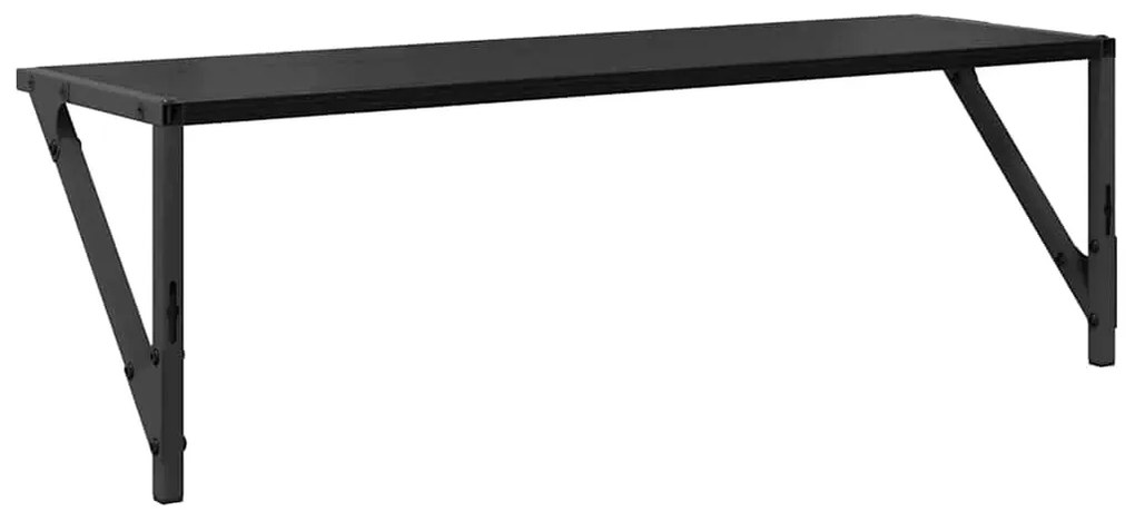 vidaXL Falpolcok 2 pcs Fekete tölgy 80 x 25 x 25,5 cm Faanyag