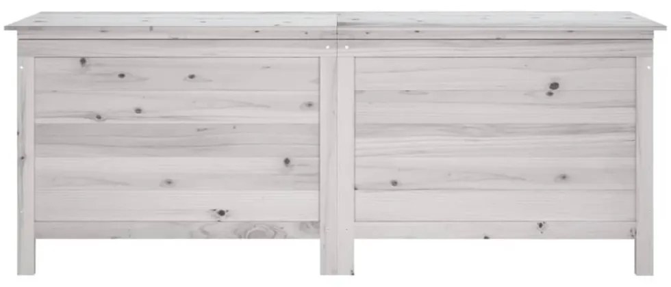 fehér tömör fenyőfa kerti tárolóláda 150x50x56,5 cm