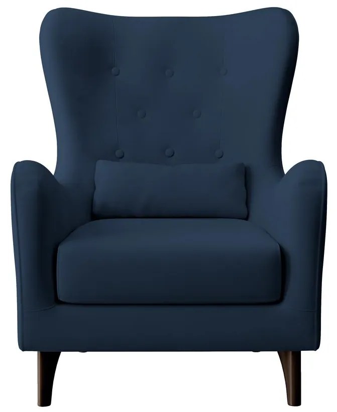 Fotel lábtartóval Calimero II (tengerészkék + wenge). Akció -16%. 1099326