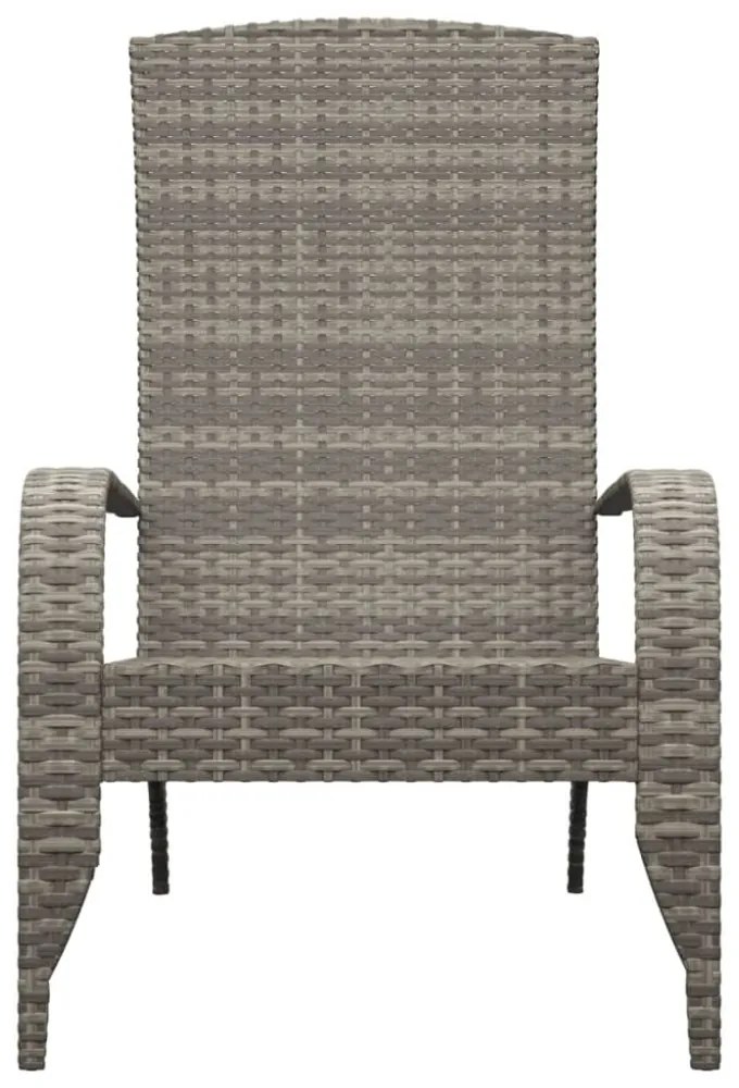 szürke polyrattan kerti adirondack szék