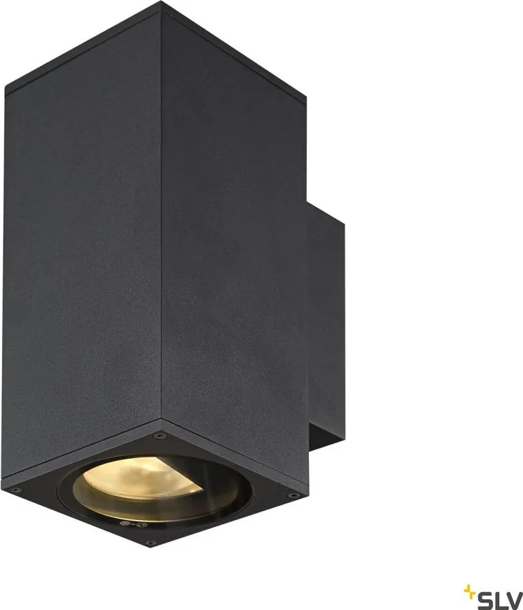 SLV 1003419 ENOLA SQUARE Modern Kültéri Fali Lámpa Antracit, Átlátszó LED IP65