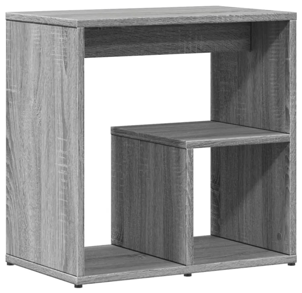 2 db szürke sonoma színű szerelt fa kisasztal 50x30x50 cm