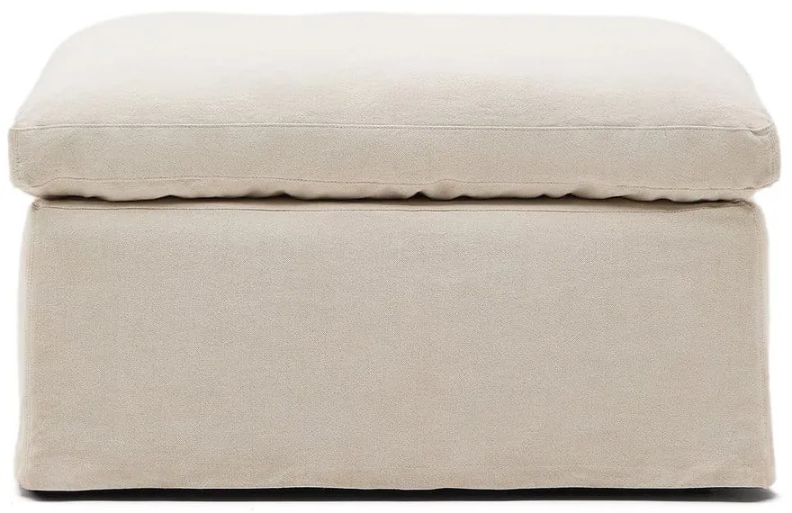 Bézs len lábtartó Zenira – Kave Home