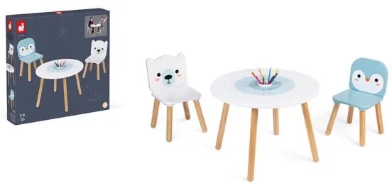 Janod - Fa asztal székekkel