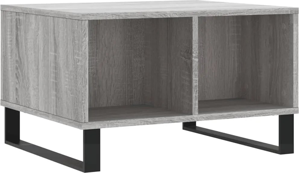 vidaXL szürke sonoma színű szerelt fa dohányzóasztal 60 x 50 x 36,5 cm