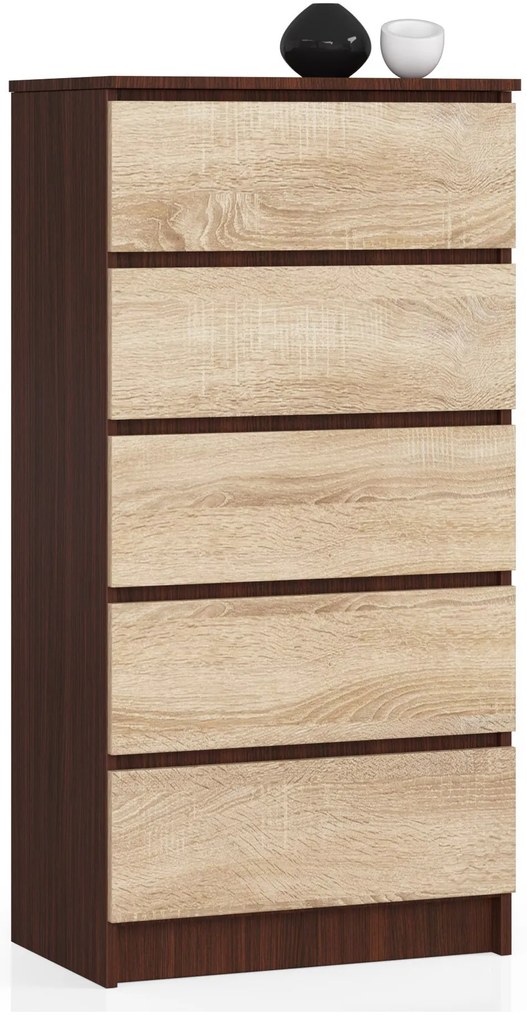 Komód Kadir Típus 3 (wenge + szonoma tölgy). Akció -12%. 1069046
