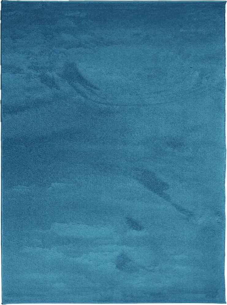 vidaXL OVIEDO türkiz rövid szálú szőnyeg 240 x 340 cm