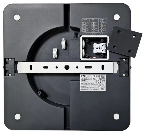 LED Fürdőszobai mennyezeti lámpa érzékelővel ELLÉ LED/24W/230V 26x26 cm IP54 antracit