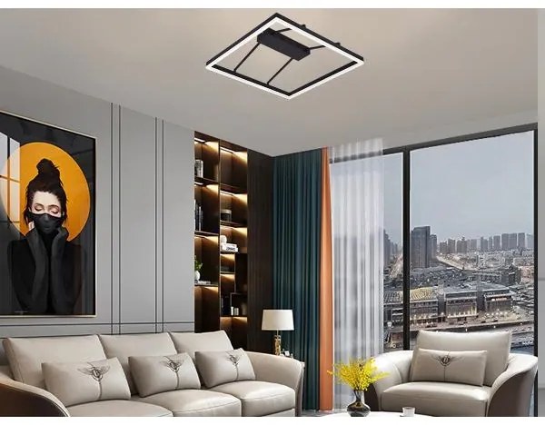 LED dimmelhető felületre szerelhető csillár LED/55W/230V 3000-6500K + távirányító