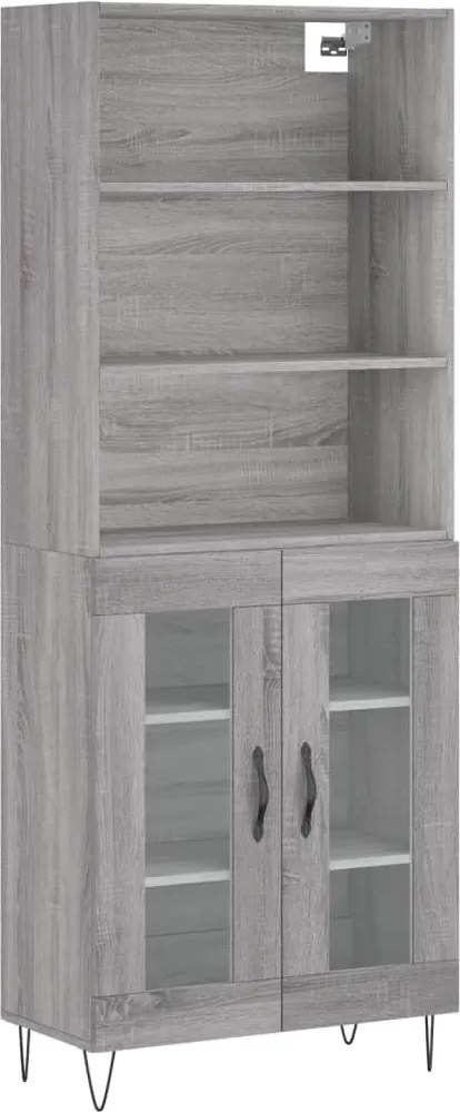 vidaXL szürke sonoma szerelt fa magasszekrény 69,5 x 34 x 180 cm