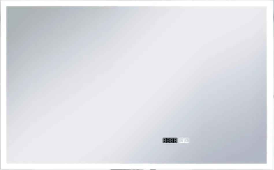 vidaXL LED-es tükör érintésérzékelővel és időkijelzővel 100 x 60 cm