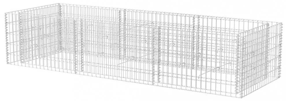 acél gabion magaságyás 270 x 90 x 50 cm