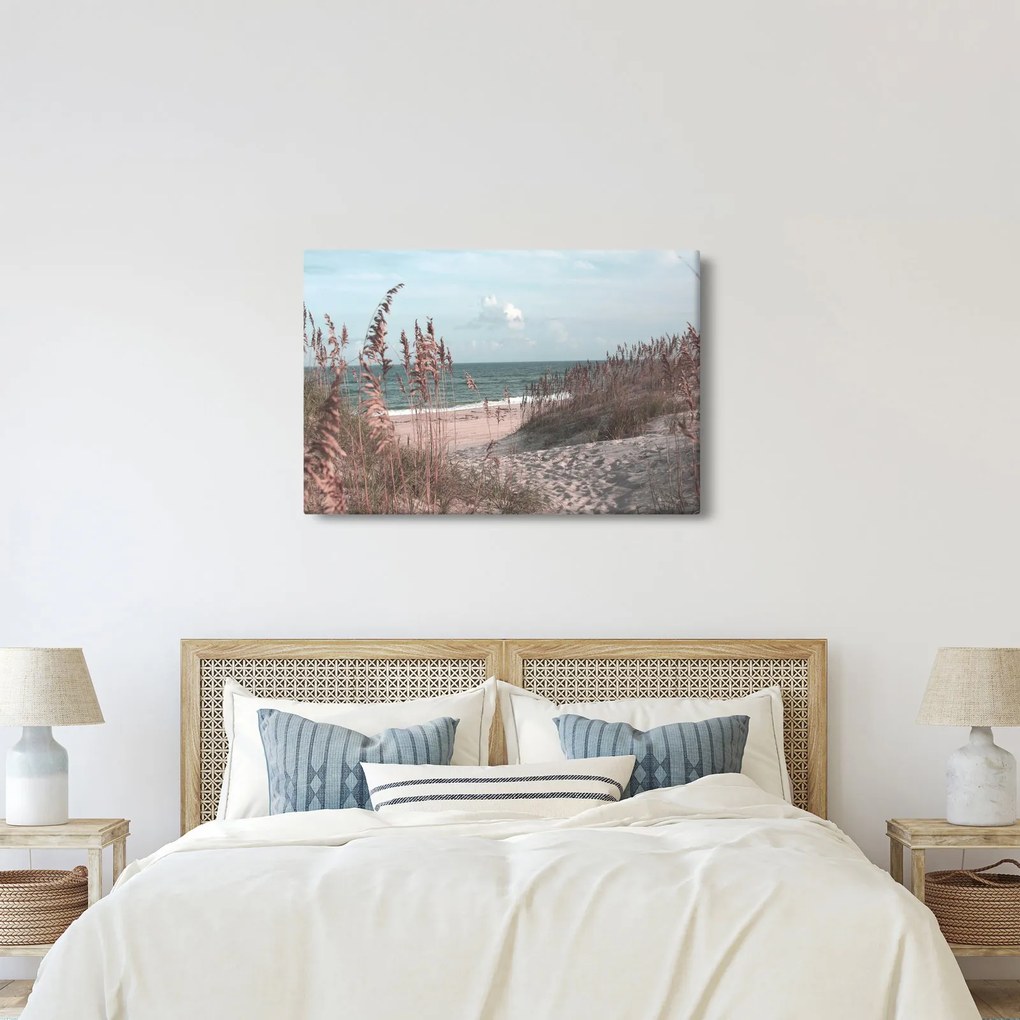 Kép - Rózsaszín strand (90x60 cm)