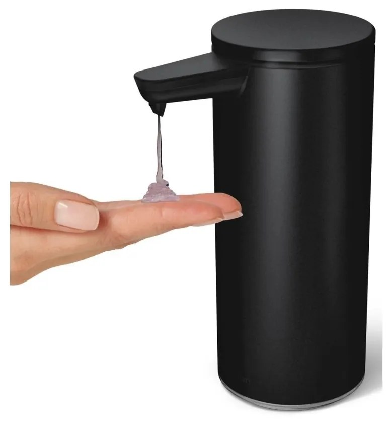 Simplehuman érintésmentes szappanadagoló 266 ml,újratölthető, matt fekete acél
