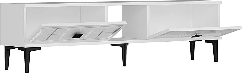 Yuka TV-állvány, fehér, 150 cm