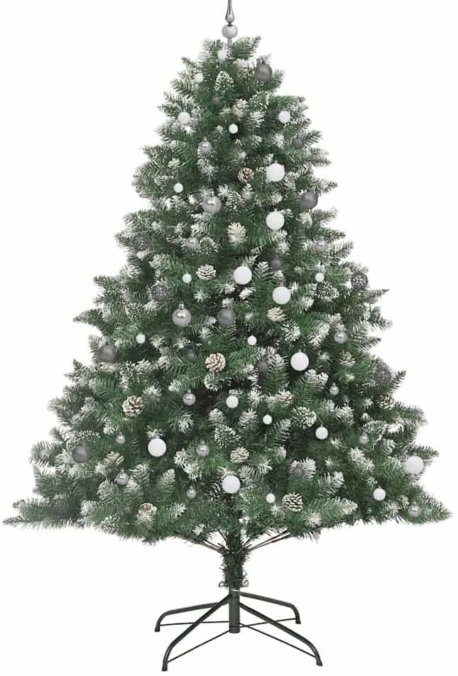 Műkarácsonyfa LED -es lámpákkal Zöld 240cm PVC