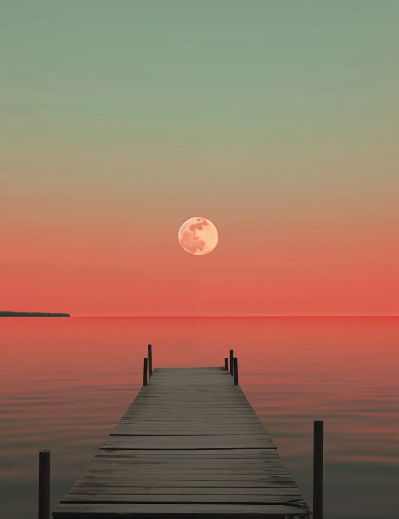 Poszter 50x65cm Hold a víz felett