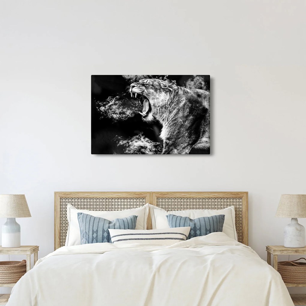 Kép - nőstény oroszlán portré (90x60 cm)